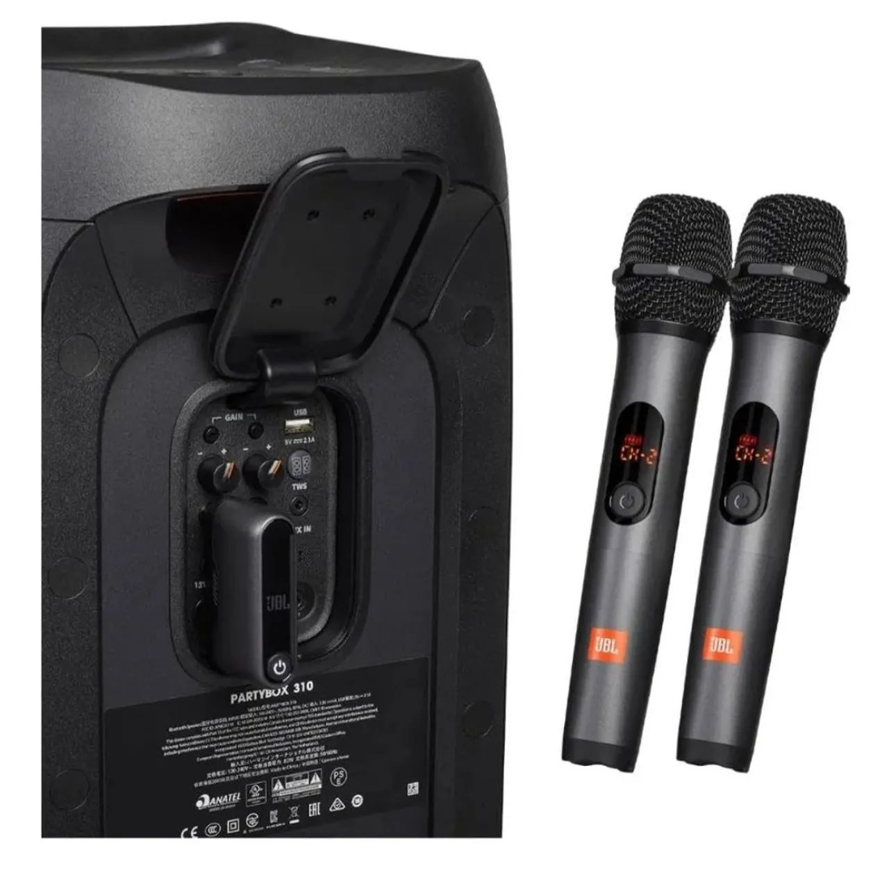 MICROFONE DUPLO PARTYBOX WIRELESS MIC<br>665,00<br><br> - Foto 5