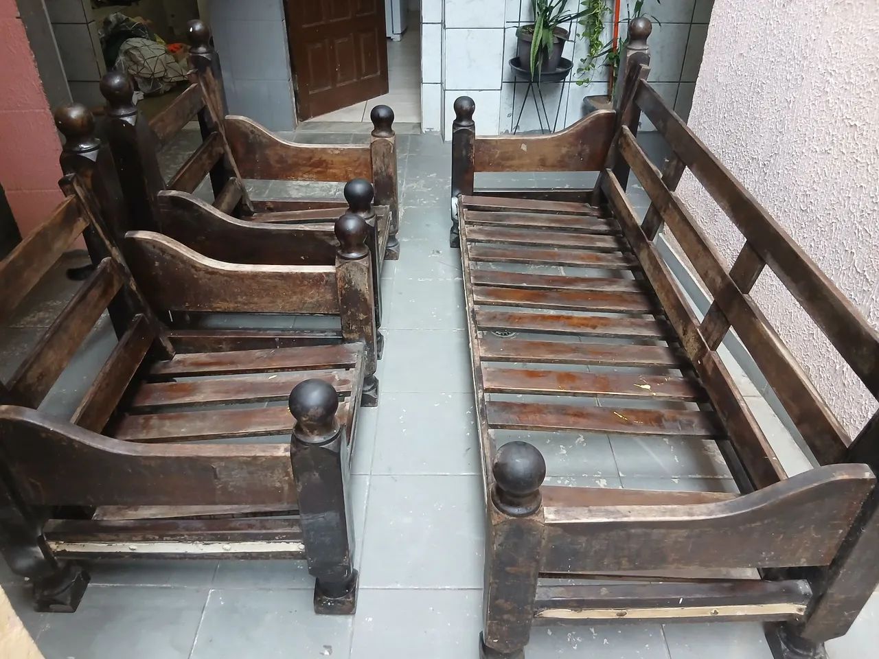 Conjunto de Sofá madeira de Massaranduba  - Foto 2
