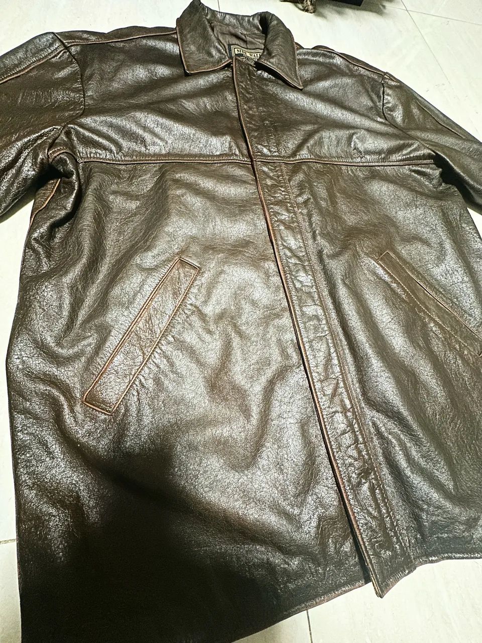 Jaqueta de couro side walk  collection couro marron   - Foto 4