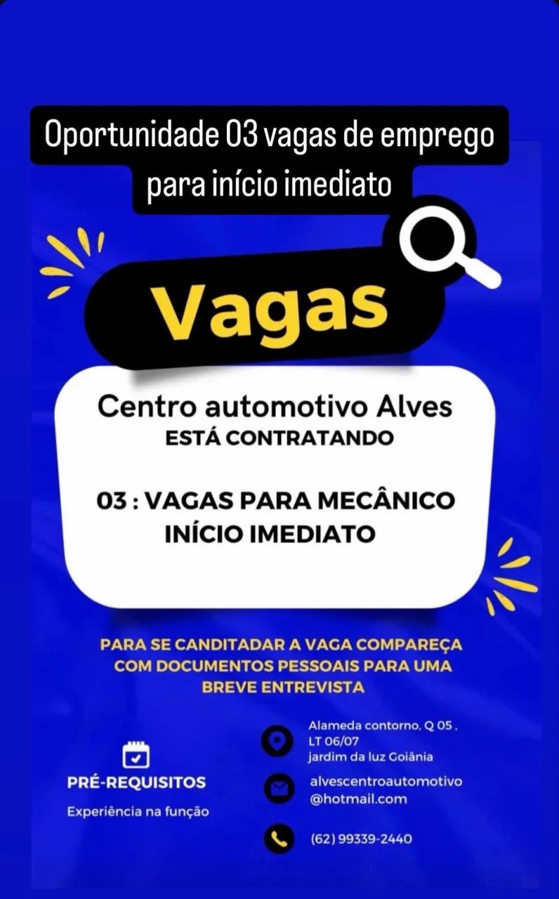 Vagas de mecânico 