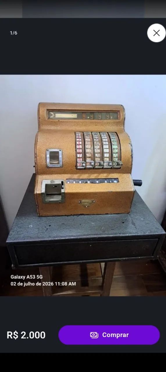 Máquina Caixa registradora Retro  - Foto 2