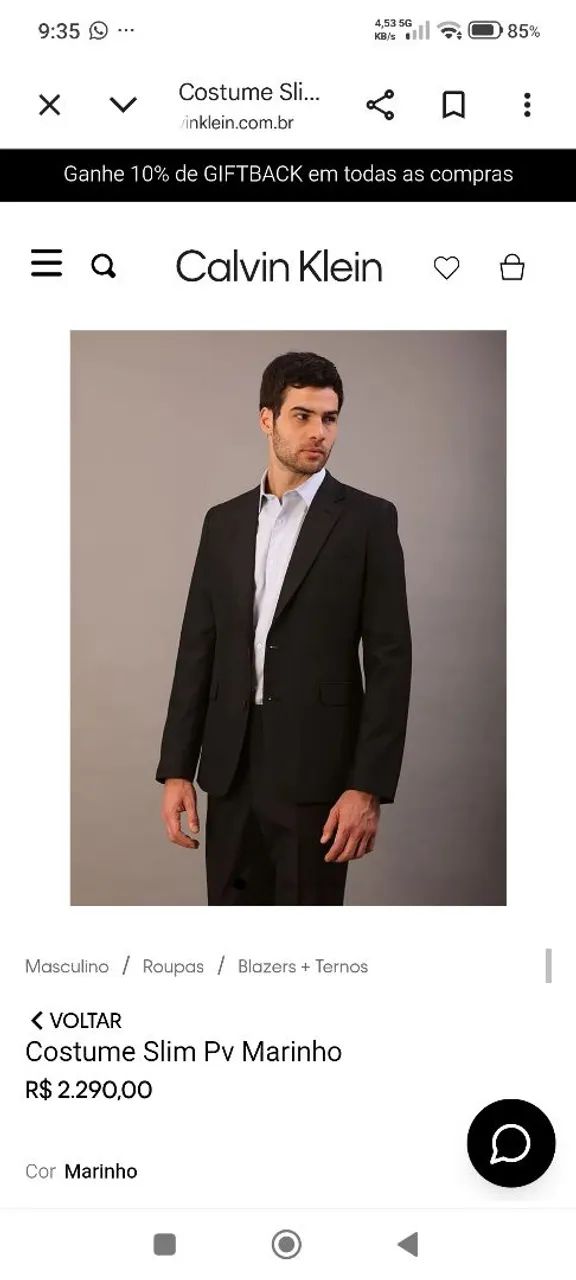 Terno Calvin Klein 