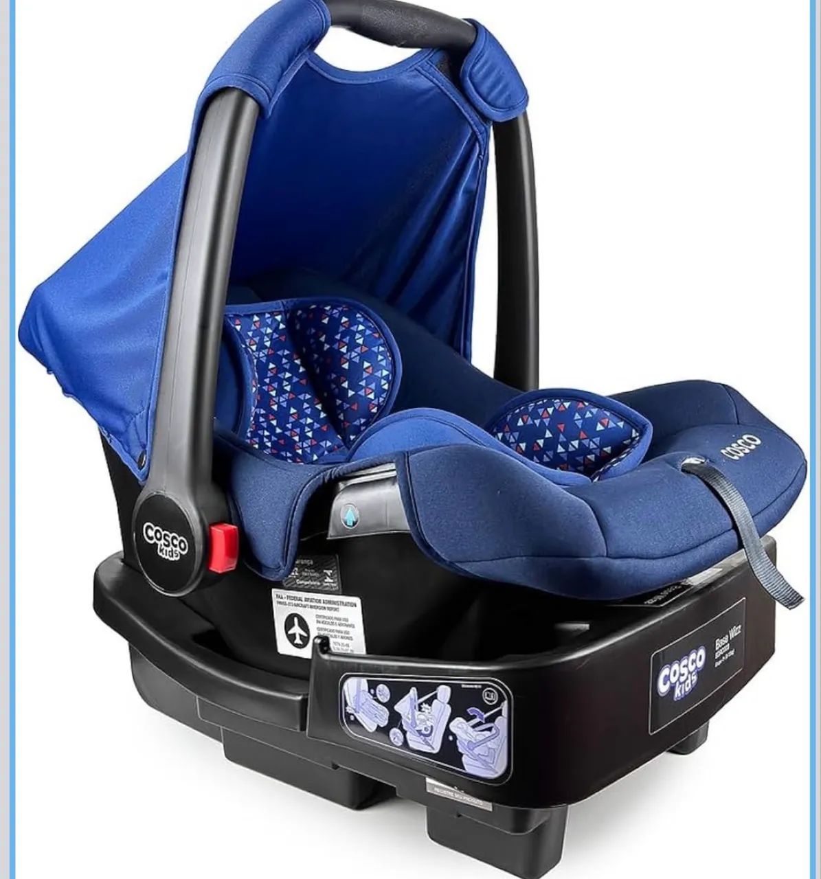 Novo- Bebê Conforto Cosco Kids, Wizz com base, Azul 