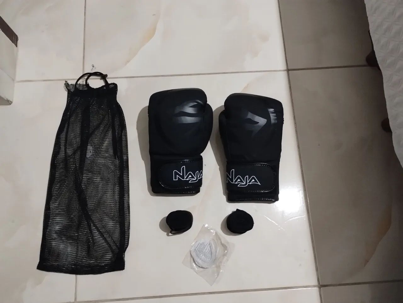 Luva de Muay Thai/boxe + bandagem