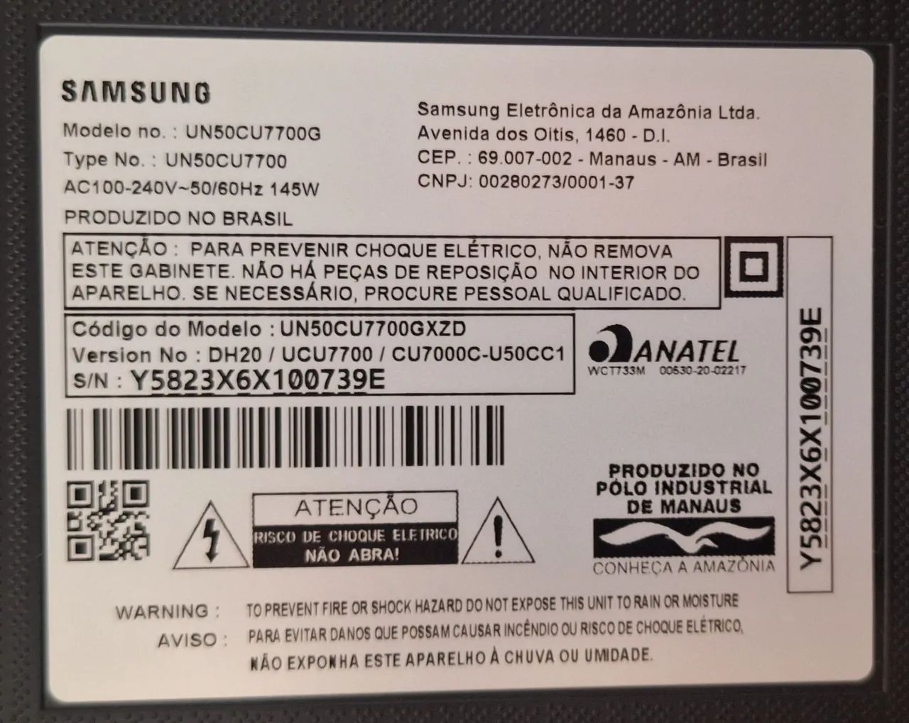 TV SMART SAMSUNG 50 Polegadas UN50CU7700G - Foto 2