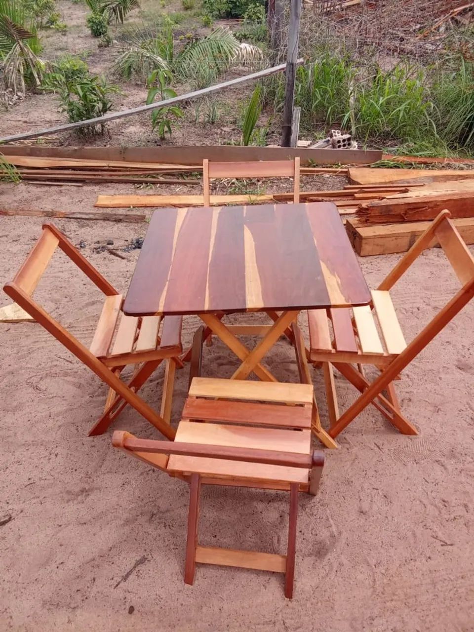 Mesa dobrável rusrica  - Foto 4