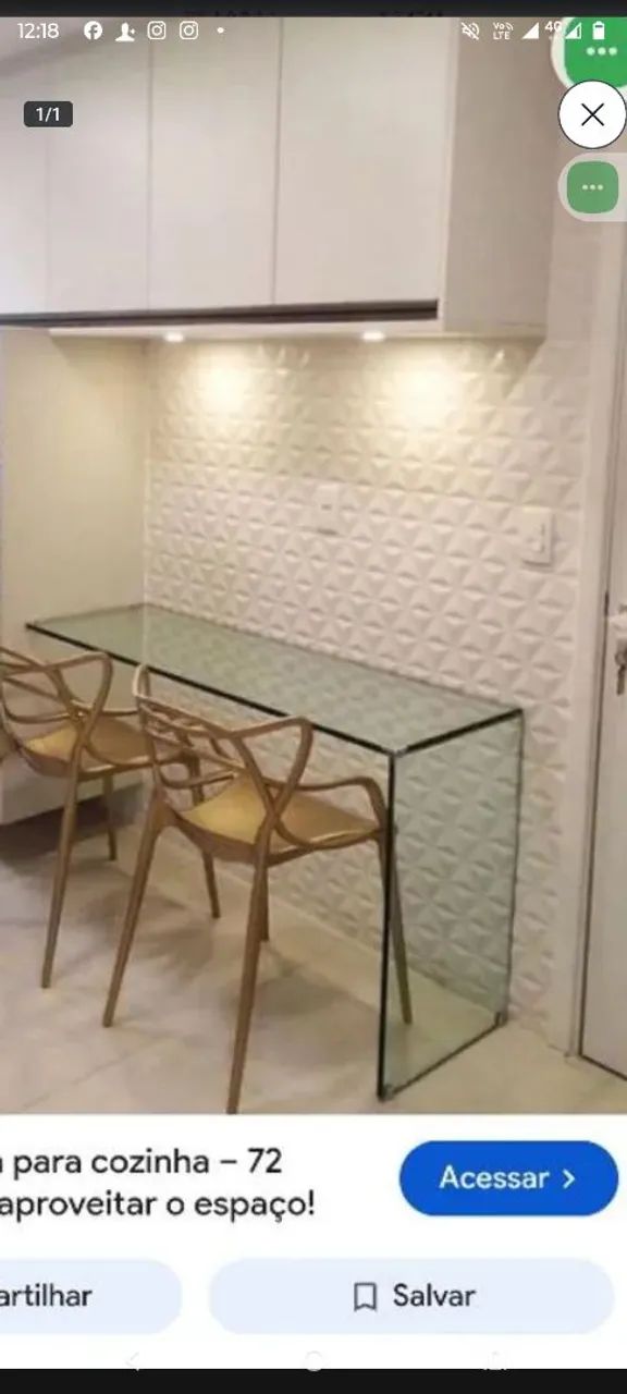 Mesa pra apt de vidro 