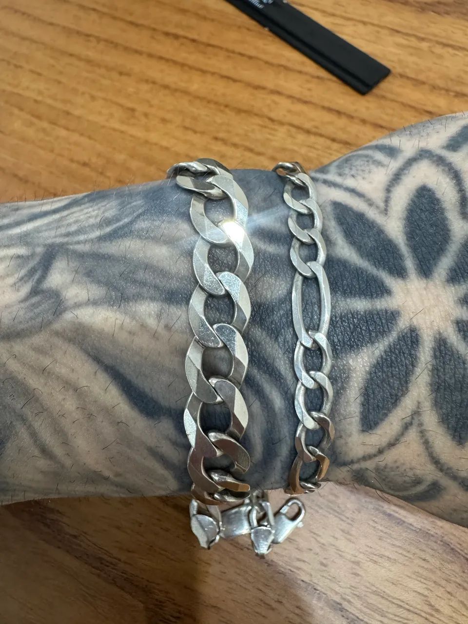 Corrente e pulseiras de Prata Italiana 925 - Foto 4