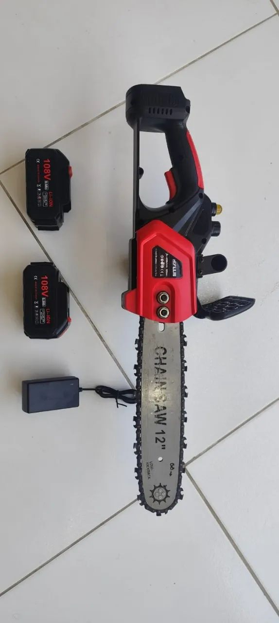 Moto Serra Elétrica 1200w 12 Polegadas Com Duas Baterias 48v
