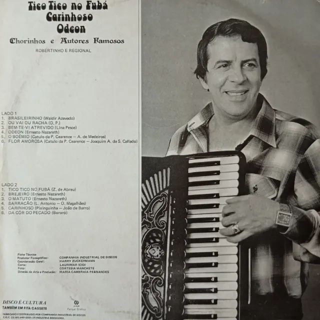 Disco de Vinil LP Robertinho e Regional - Chorinhos e Autores Famosos - Foto 2