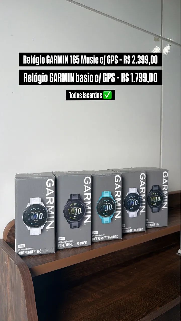Relógio GARMIN 165 Music com GPS 