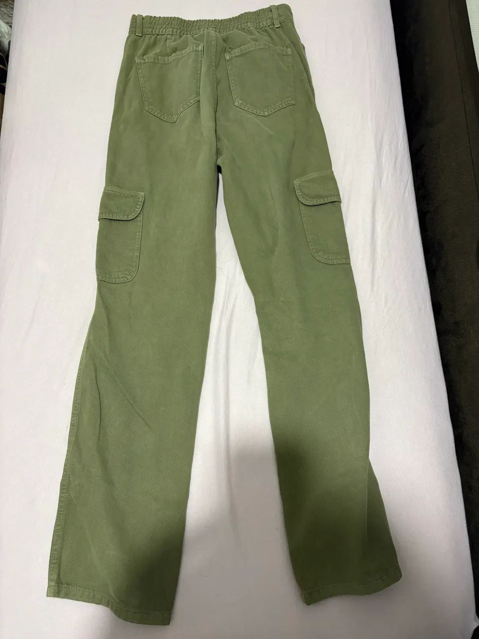 Calça Cargo Jeans Verde Tam.34 - Foto 2