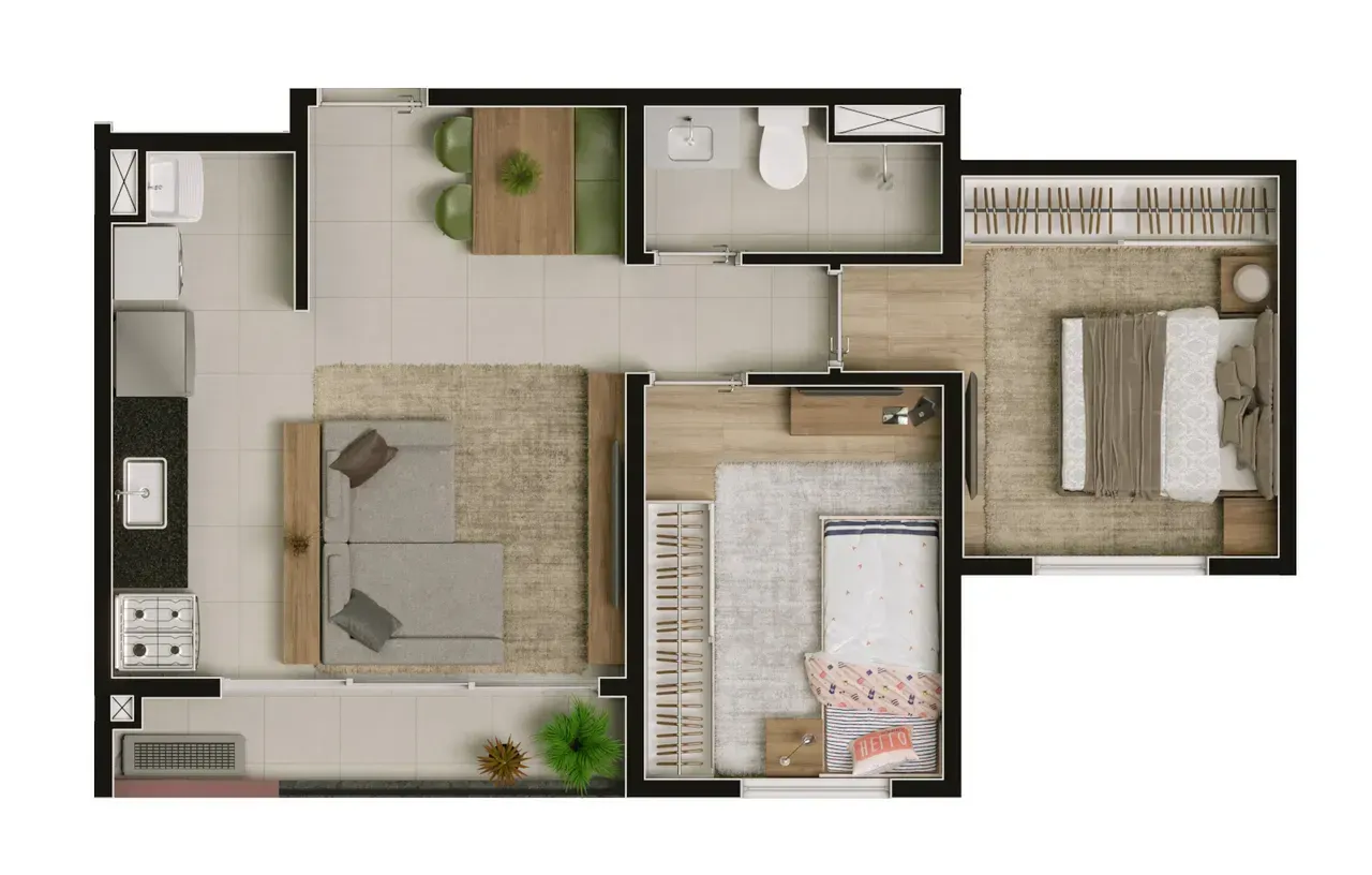 PLANTA 46m²
