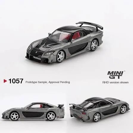 MINI GT 1057 - Miniatura 1:64 Mazda RX7 VeilSide Fortune Grey
