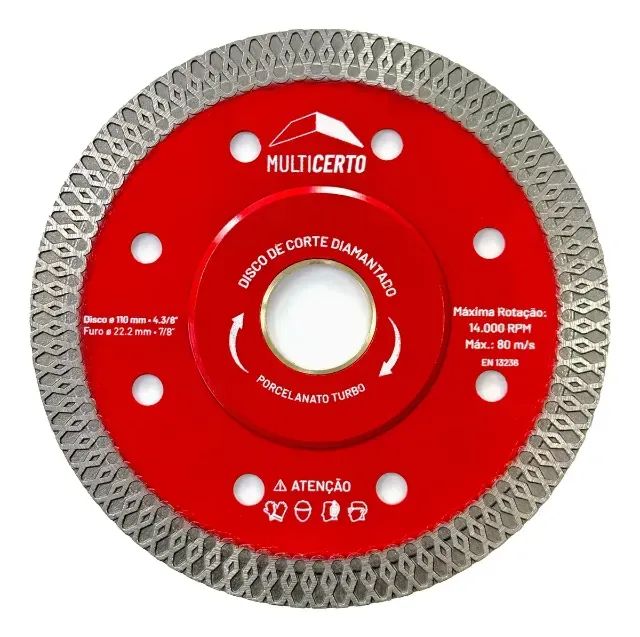 Disco Diamantado Turbo Extra Fino 110x1,2 Porcelanato - Multicerto