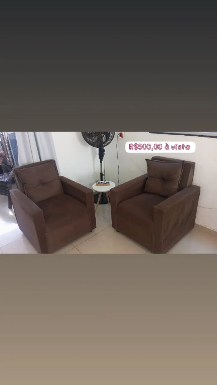 Conj de poltronas decorativas 