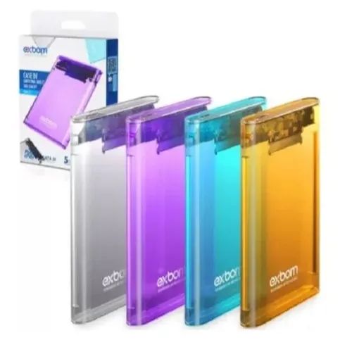  Case Externo Para Hd 2,5'' Sata Usb 3.0 Colorido - Exbom