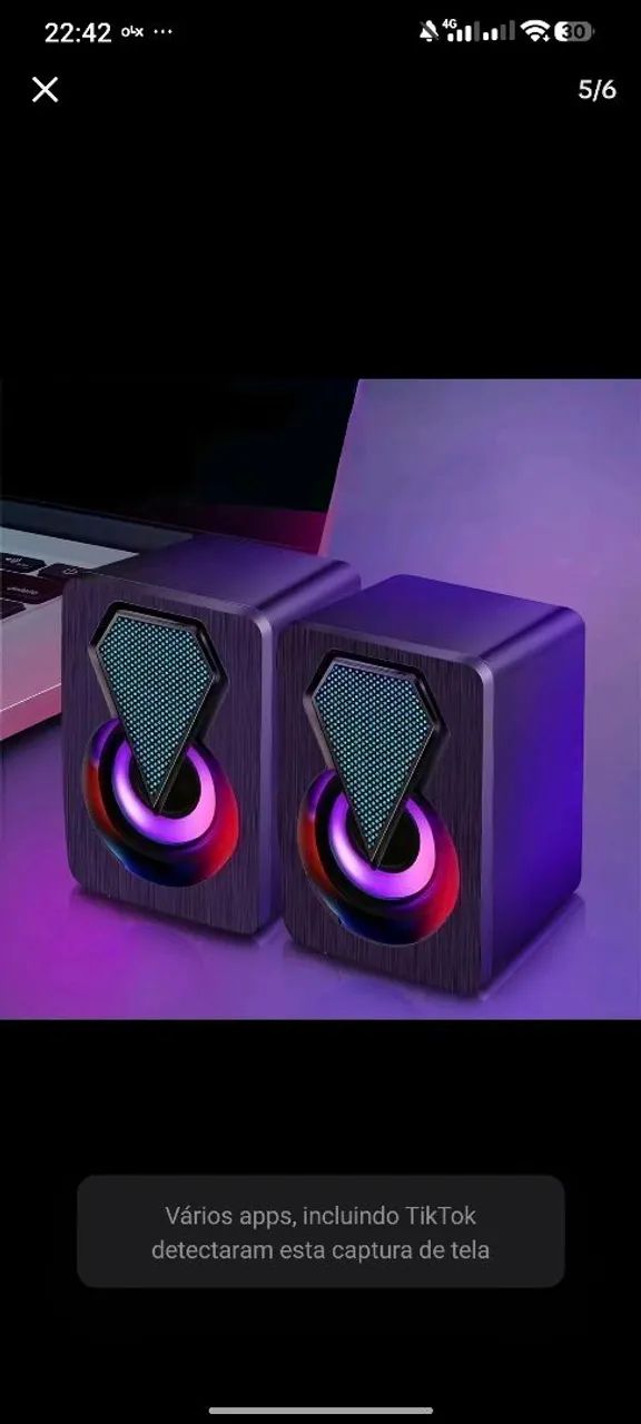 Caixa de som PC Gamer com RGB - Foto 5