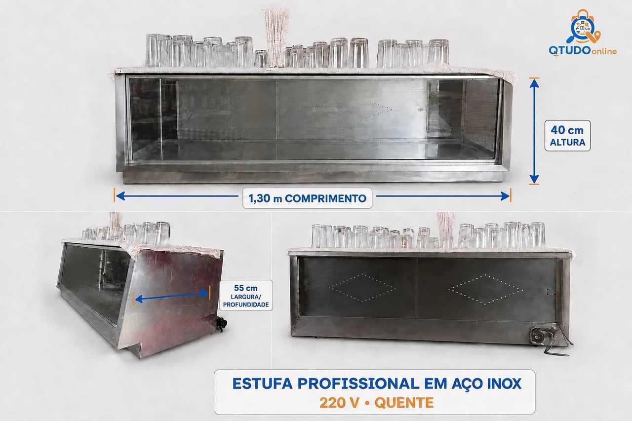 Estufa profissional Aço Inox