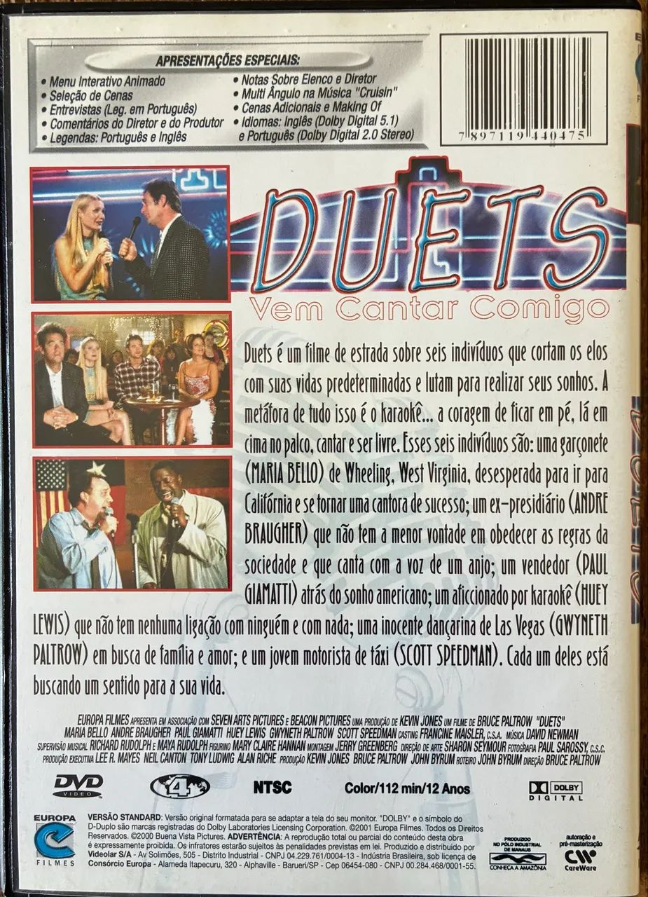 DUETS - VEM CANTAR COMIGO - DVD - Foto 3