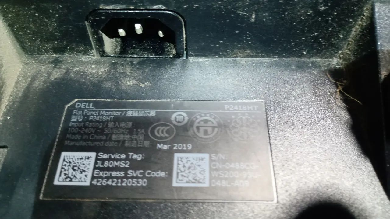Monitor Dell P2418HT com tela quebrada - Foto 4