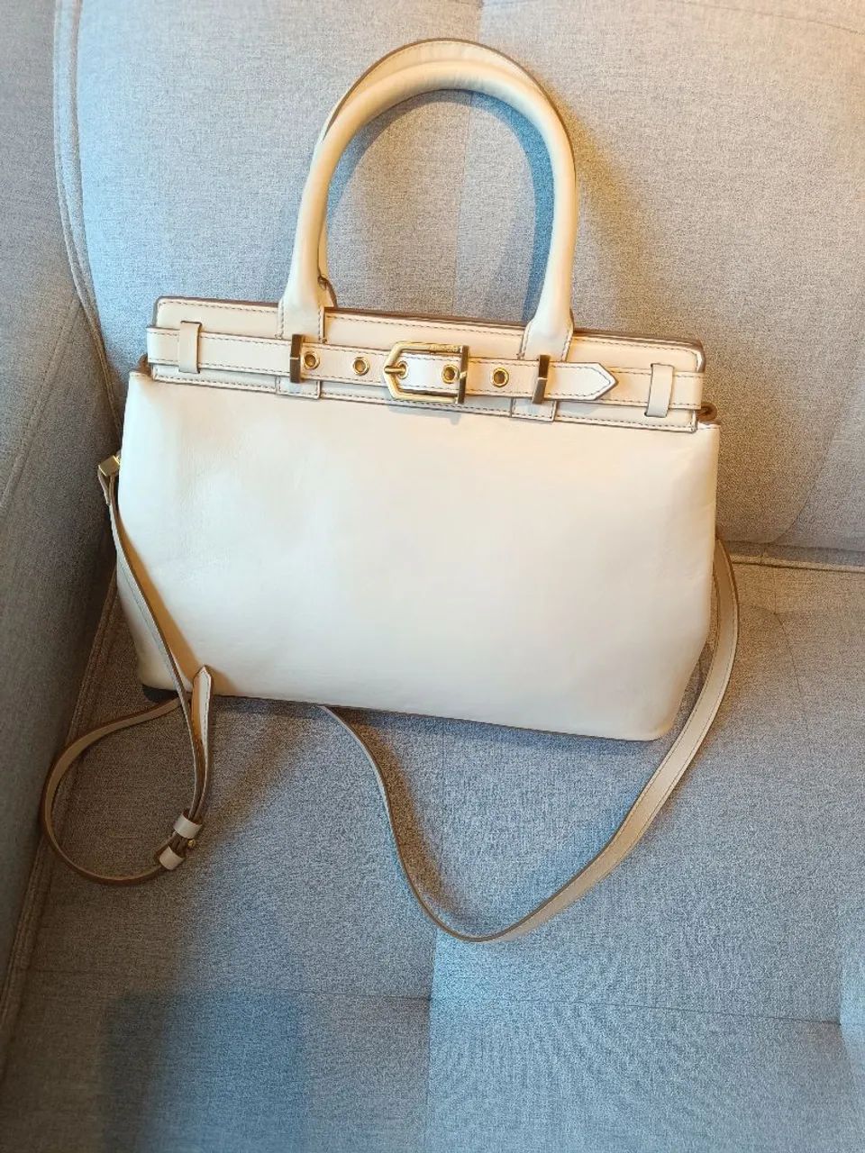 Bolsa Victoria Arezzo off white Tam Grande 