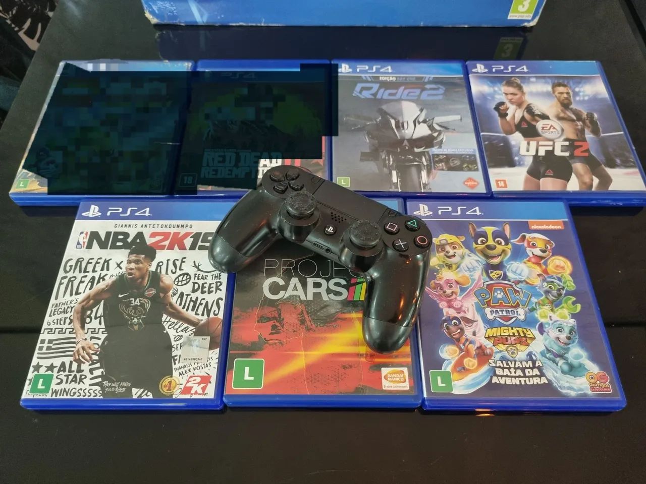 Controle e jogos ps4