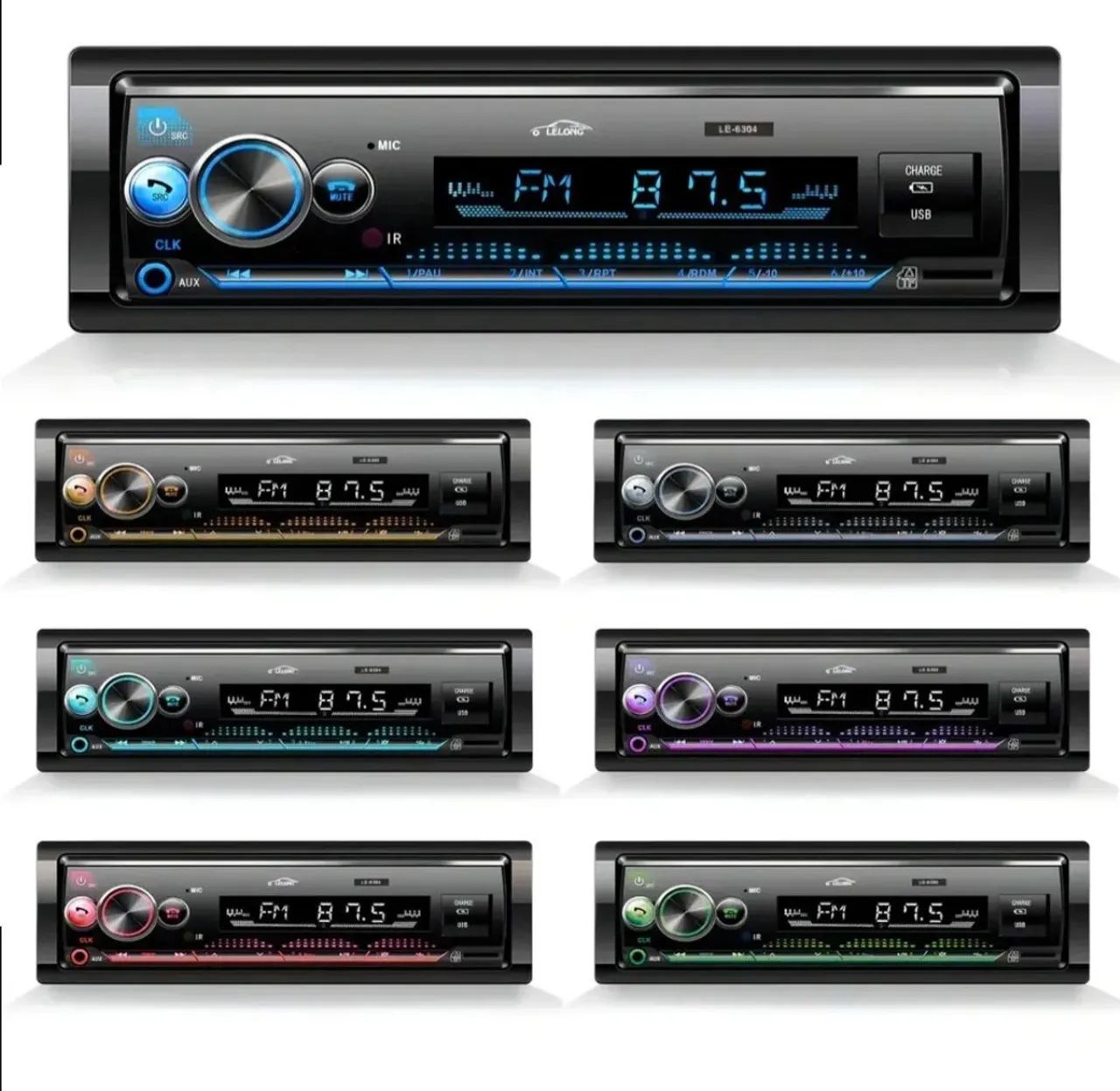 Som Automotivo LELONG LE-6304 BLUETOOTH com Equalizador e USB