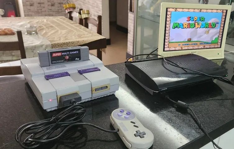 Super Nintendo c/ controle Original e fonte original SNES