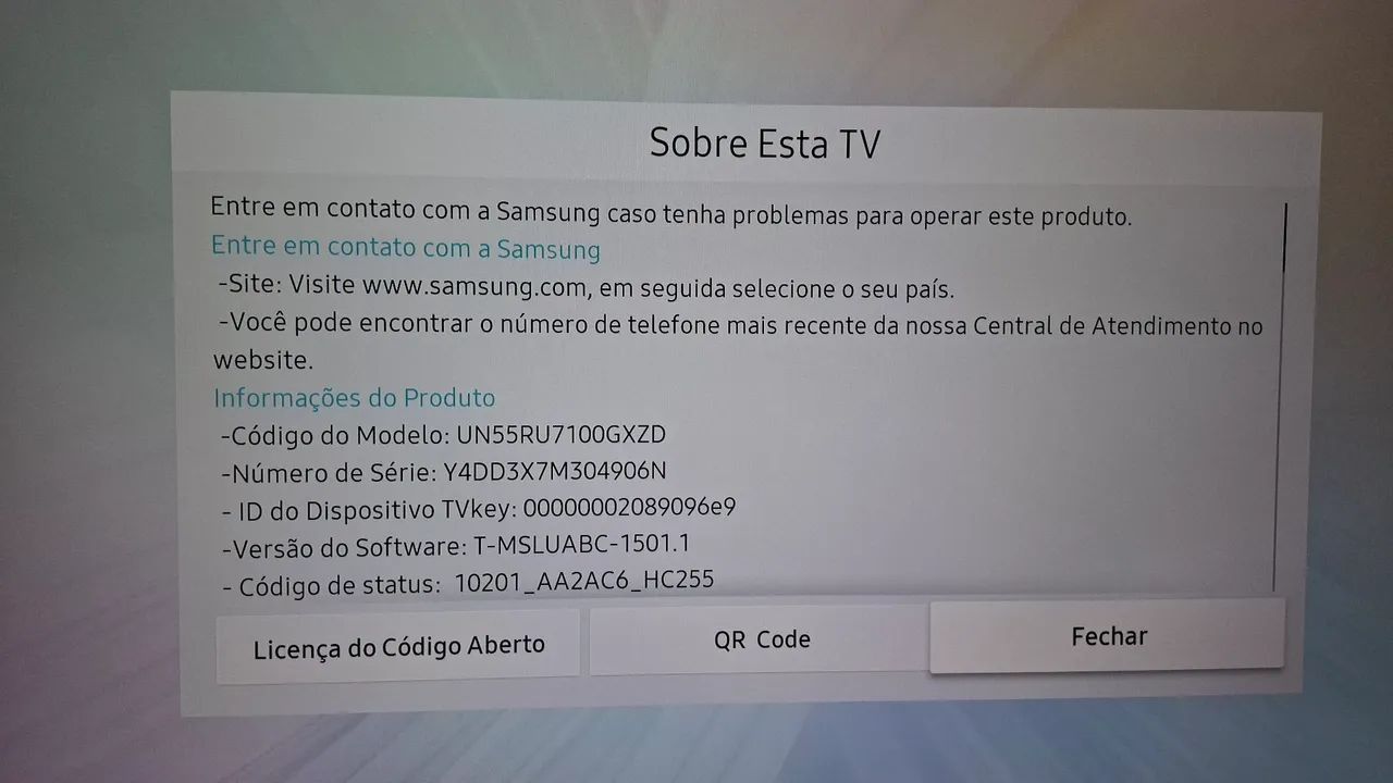 Smart TV Samsung 55, controle e base.(Ótimo estado) - Foto 2