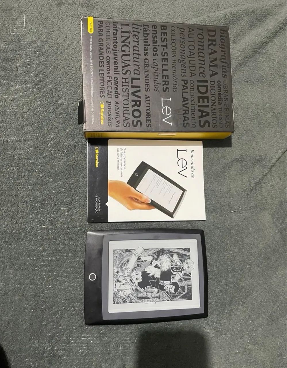 E-reader Saraiva Lev Neo com Iluminação | Tela E-Ink | Pouco Usado + Caixa + Case Brinde - Foto 5