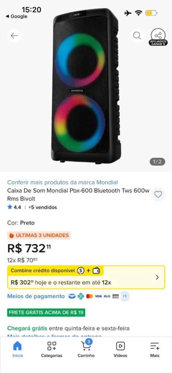Caixa de som semi nova  - Foto 2