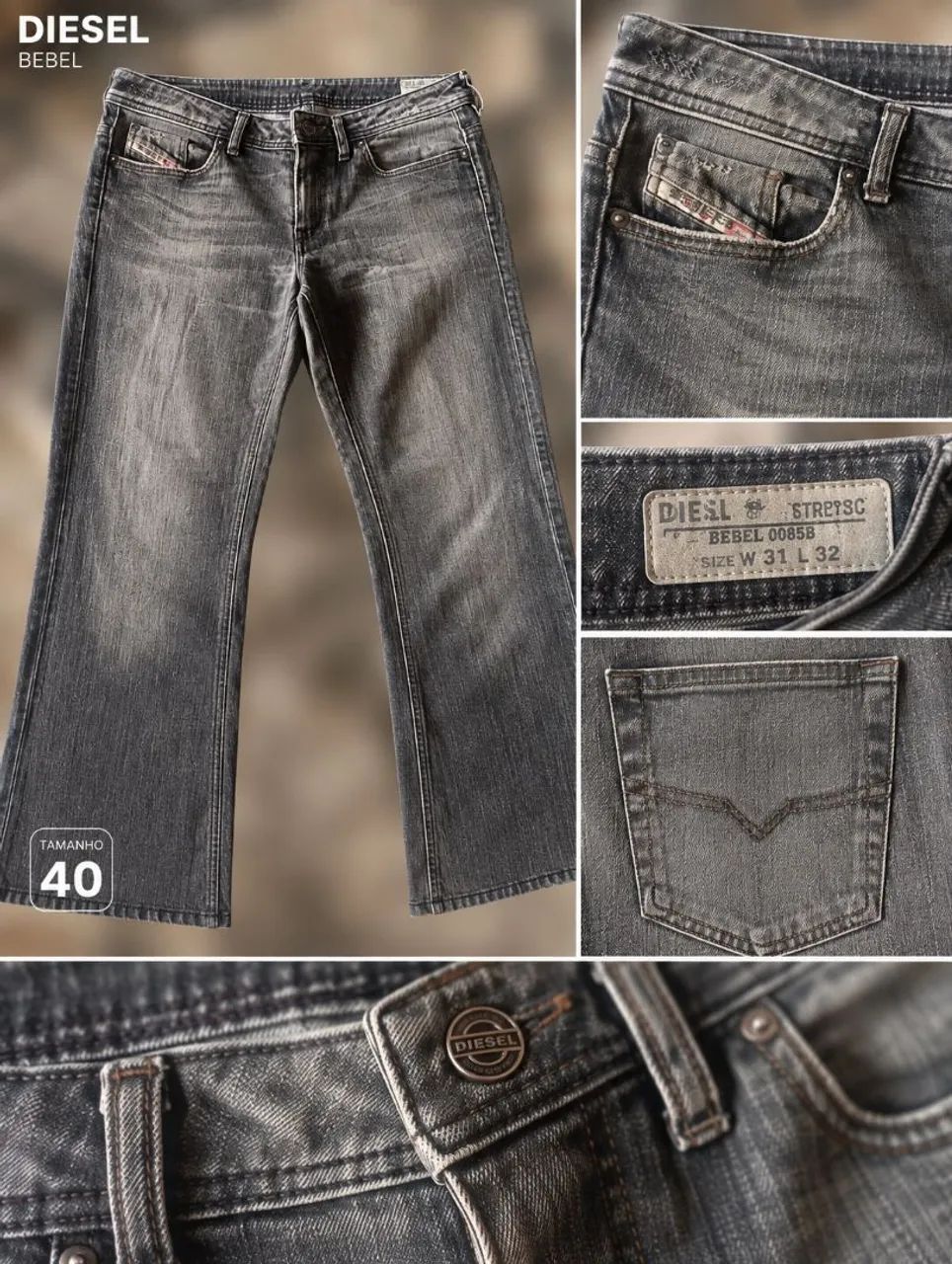 Calça DIESEL Bootcut importada da Itália  - Foto 2