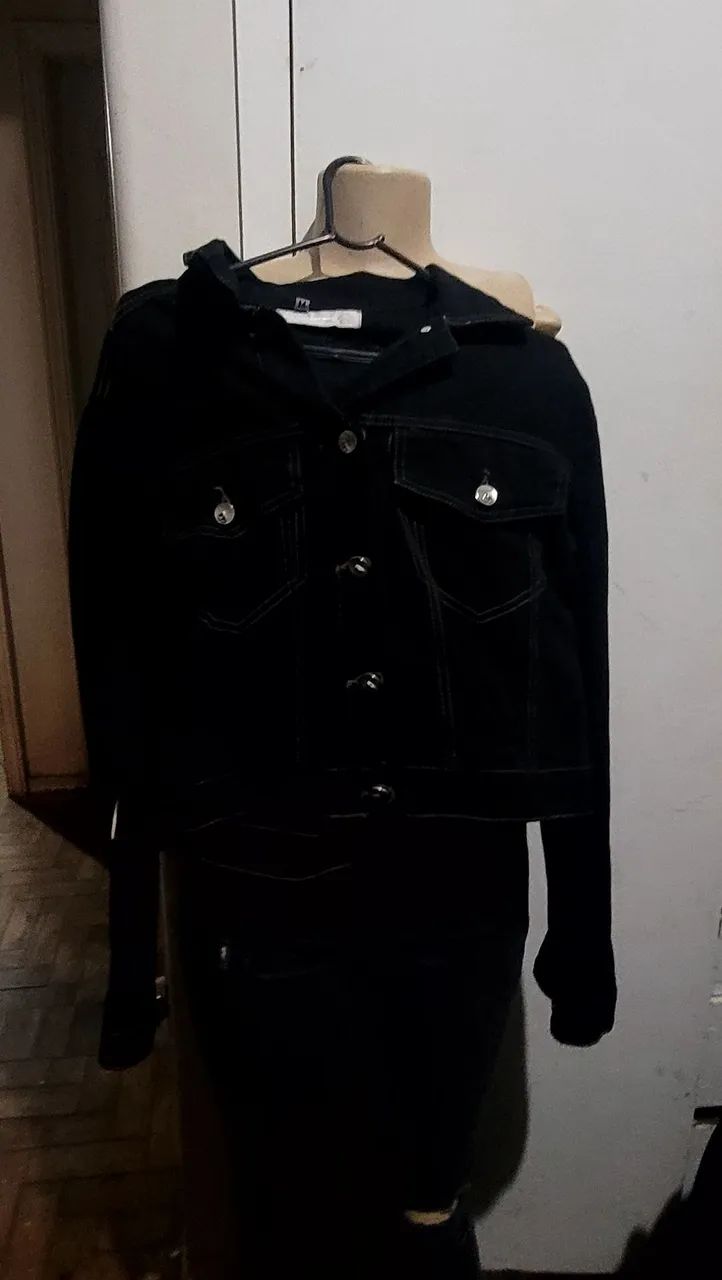 Jaqueta brim preto M