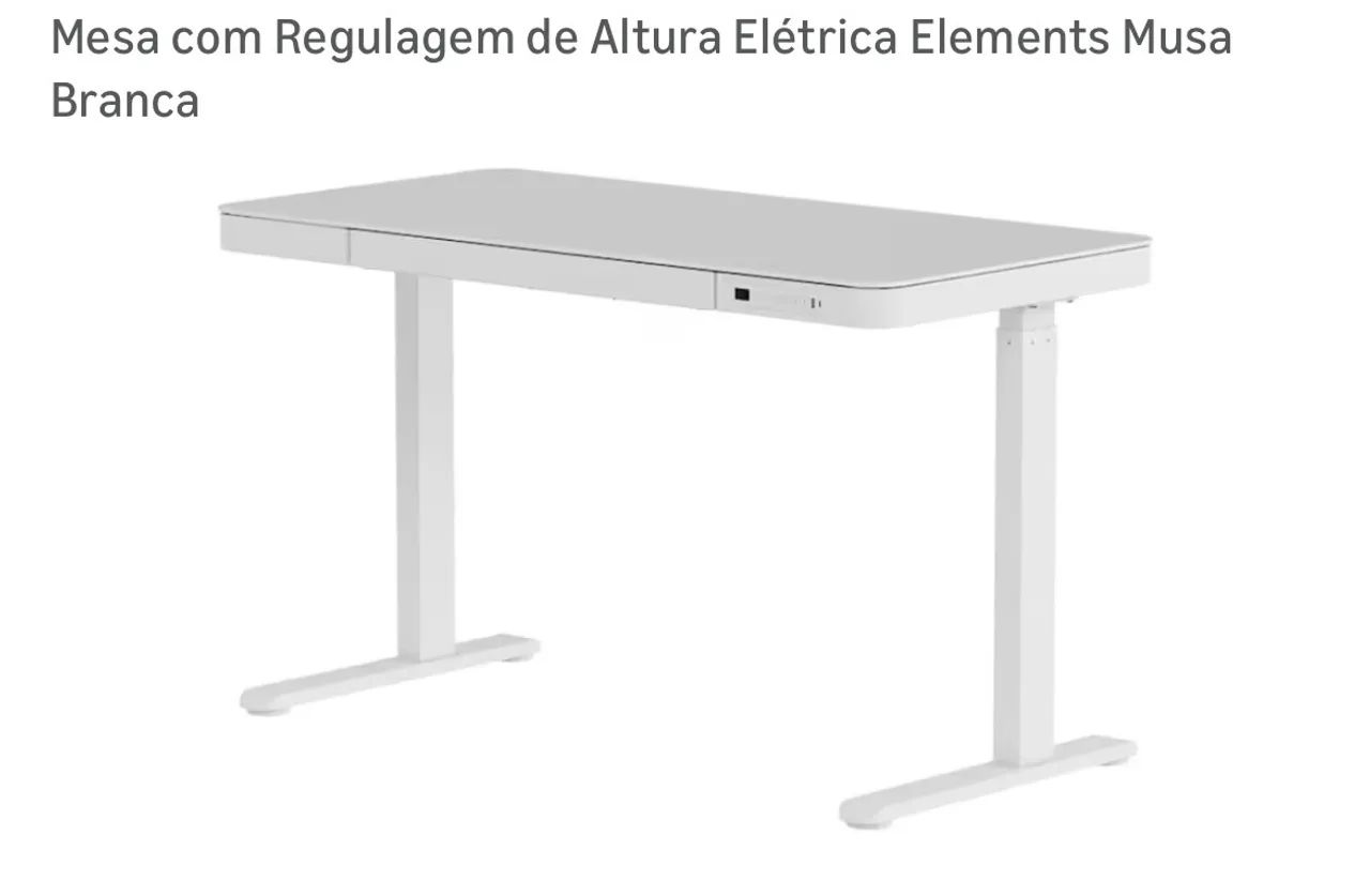Mesa gamer elemente MUSA branca eletrica 70102 - Foto 3