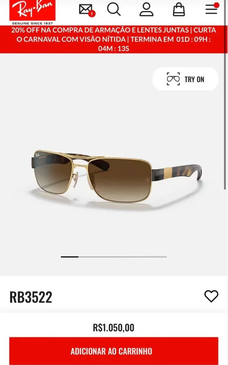 óculos de sol rayban masculino 