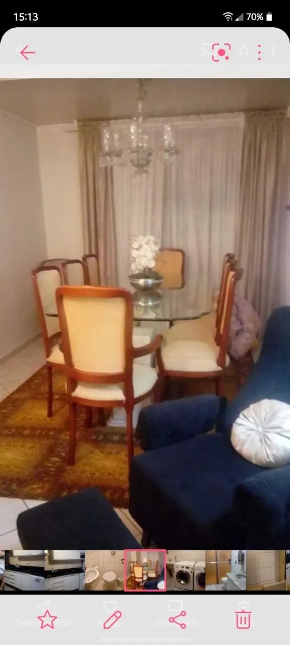 Mesa clássica com 8 cadeiras jantar