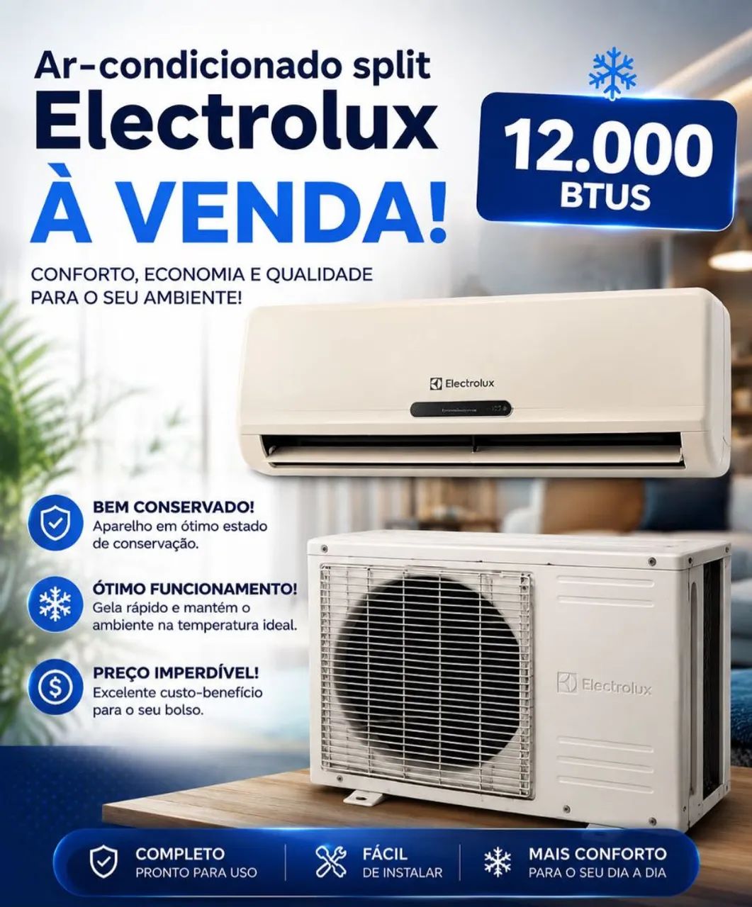 Ar condicionado Eletrolux 