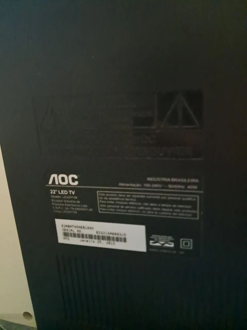 Tv aoc 22" com defeito - Foto 2