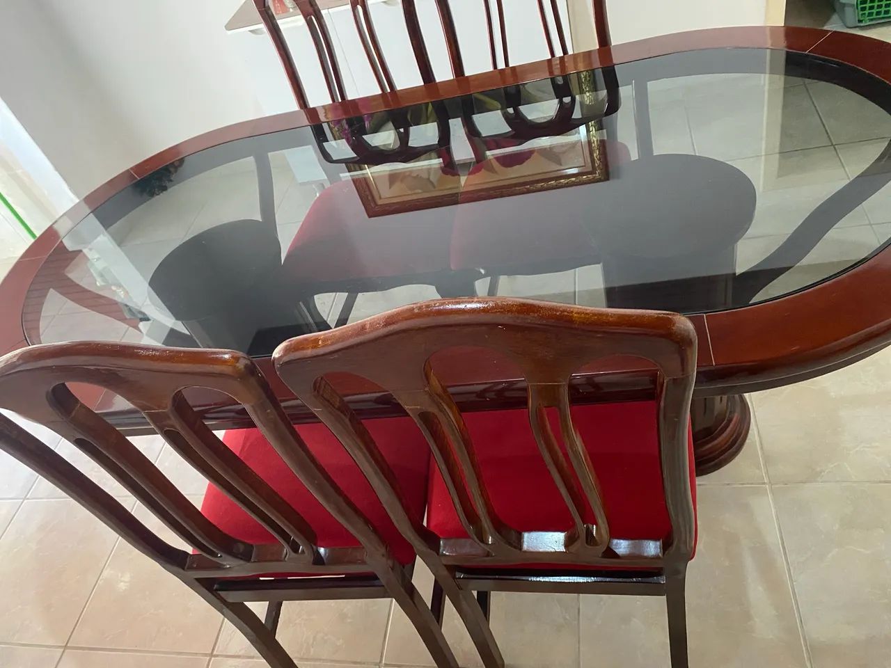 Mesa De Jantar 5 Cadeiras (Estofado Novo)  - Foto 3