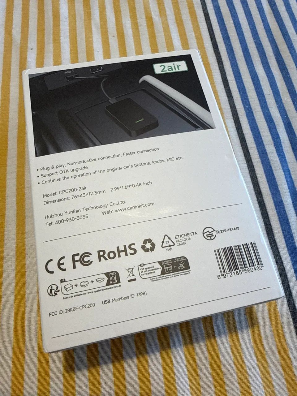Carlinkit 2air Wireless USB adapter - original - Foto 2