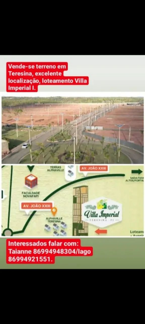 Terreno 250m² em Teresina-Pi