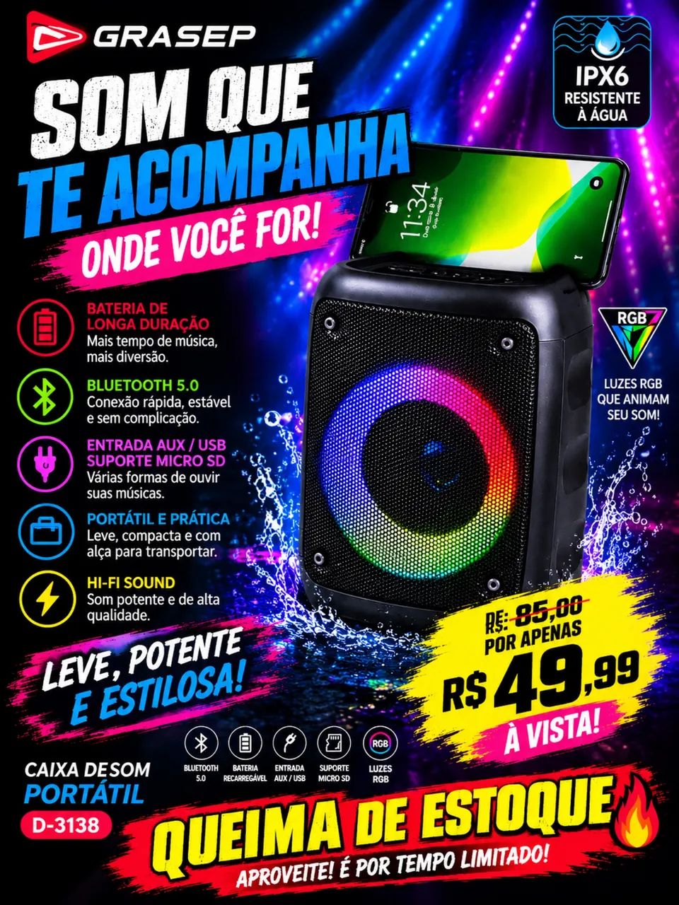 Caixa de som D3138