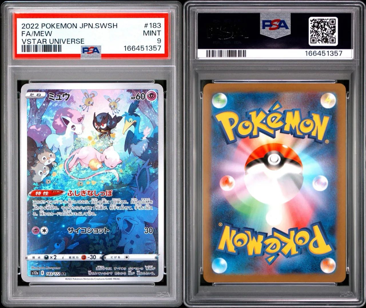 Carta Pokémon graduada PSA 9
