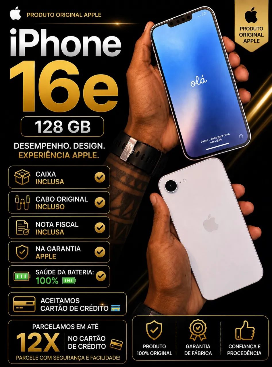 Iphone 16e 128 GB bateria 100% 