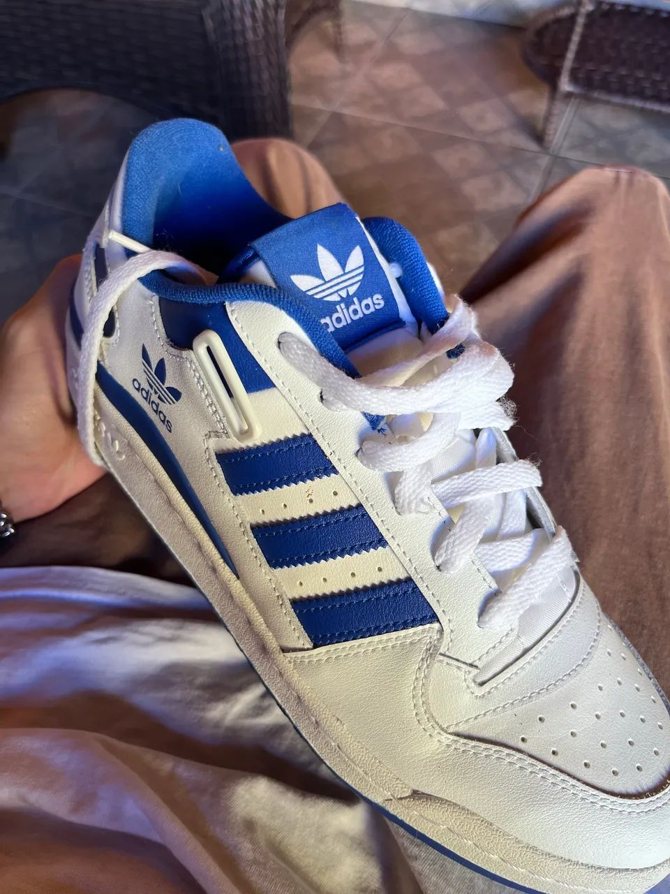 Adidas Fórum Low White Blue Original semi-usado - Foto 5