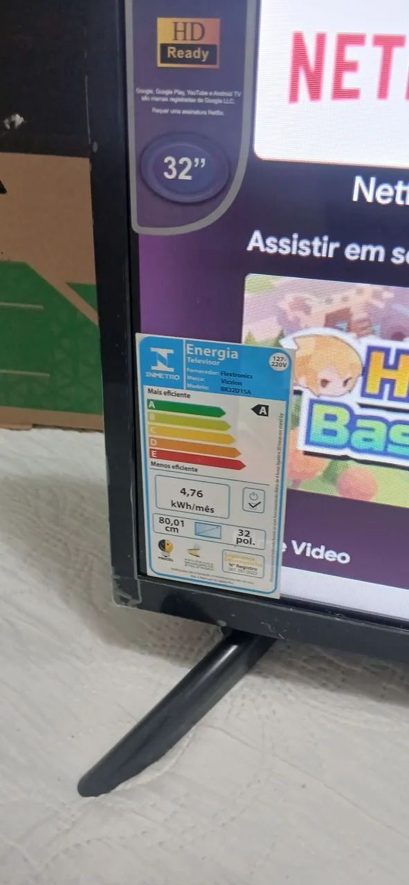 Tv vizzion 32 polegadas smart Android Bluetooth Cromecast semi-novo aceito cartão  - Foto 3