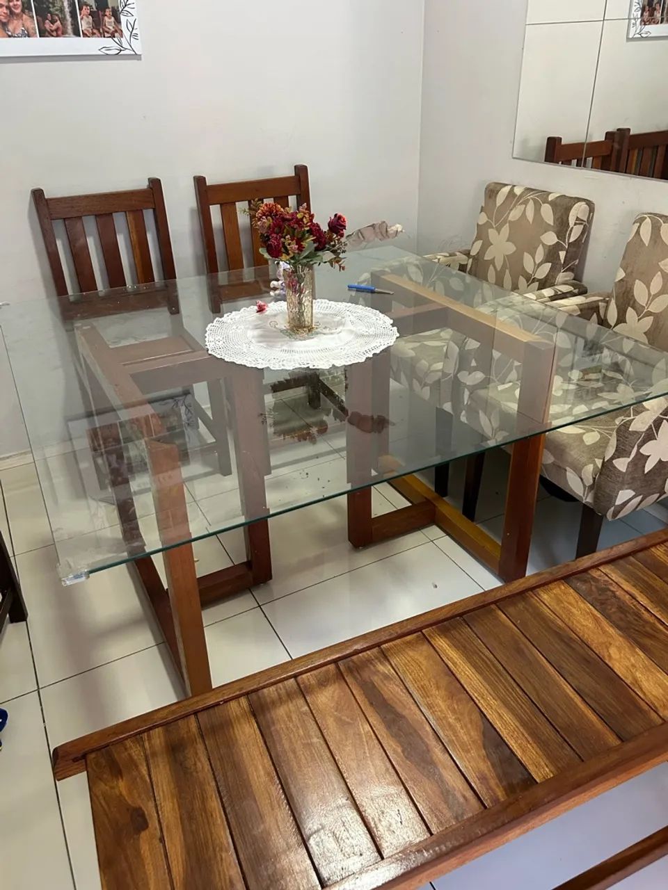 Mesa de jantar tampo Vidro - Foto 2
