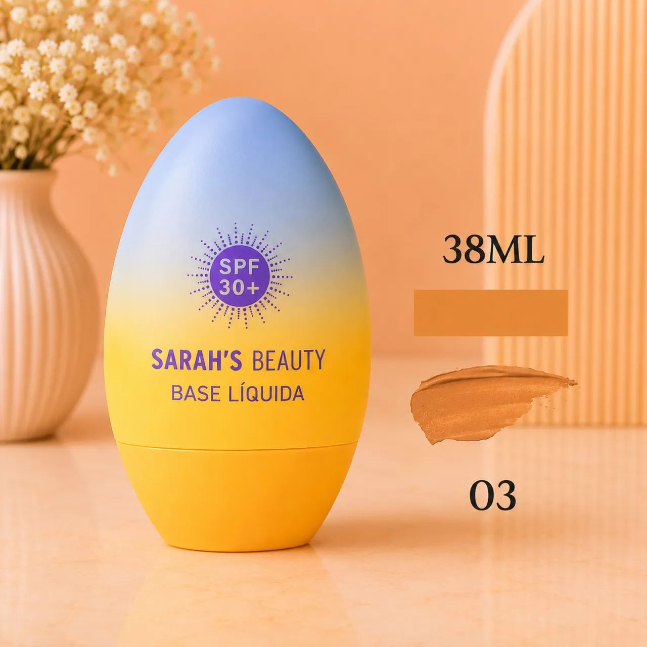 Base Líquida Sarah?s Beauty SPF 30+ - Cobertura Natural - Foto 4