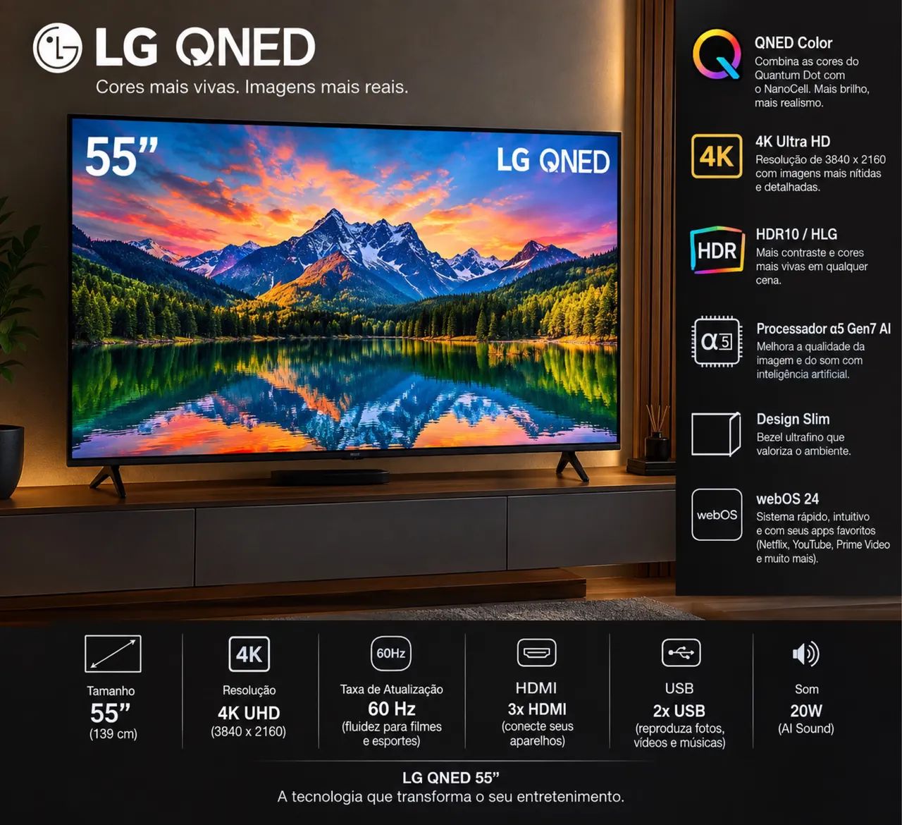 Tv LG 55? Qned Lacrada